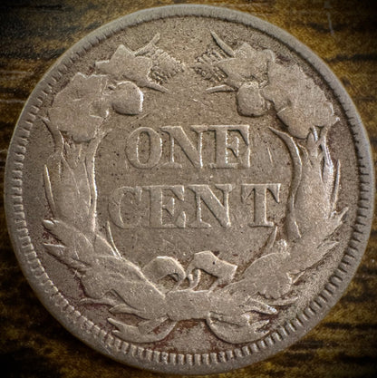 1858 Flying Eagle Cent Penny Large Letters F/VF1