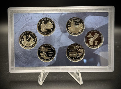 2009-S DCUS Territories Quarter GEM PROOF Clad 6 Coin Set w 2009 US Mint Box COA1