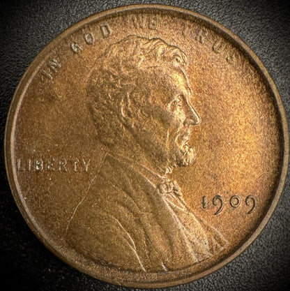 1909-P VDB Lincoln Wheat Cent Penny Uncirculated Toned First Year Of Type0