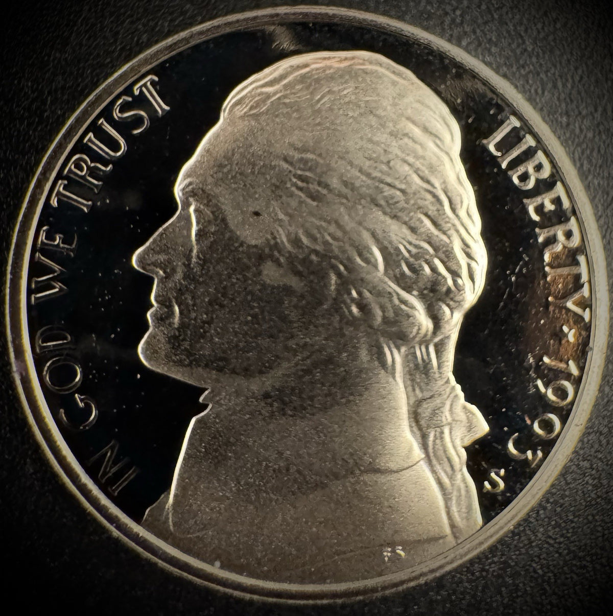 1993-S Jefferson Nickel PROOF DEEP ULTRA CAMEO Coin From US Mint Proof Set0
