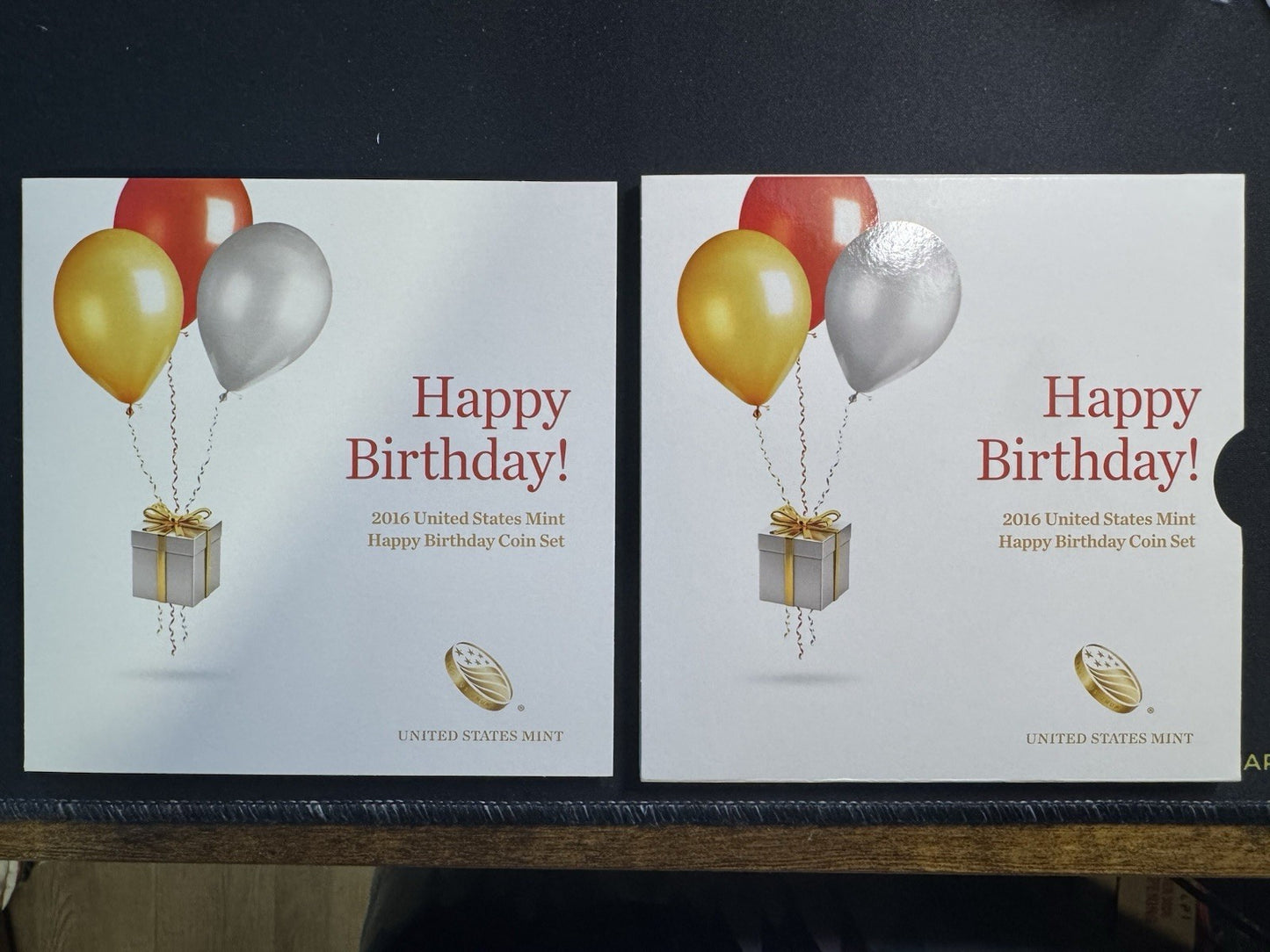 2016 US Mint Happy Birthday Coin Set Card w Plastic Coin Holders Only No Coins3