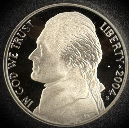 2004-S Jefferson Nickel GEM PROOF DEEP ULTRA CAMEO Westward Journey 2 Coin Set2