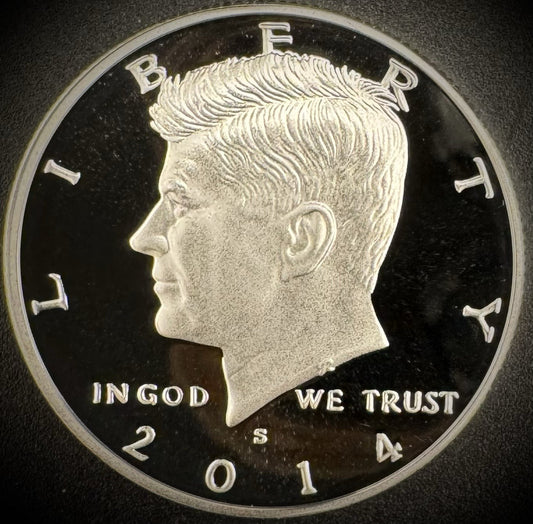 2014-S 90% SILVER GEM PROOF Kennedy Half Dollar 50C .900 Fine0