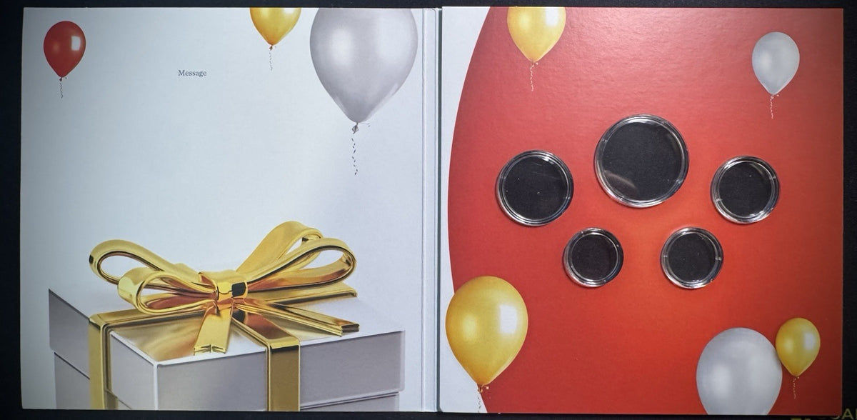 2015 US Mint Happy Birthday Coin Set Card w Plastic Coin Holders Only No Coins1