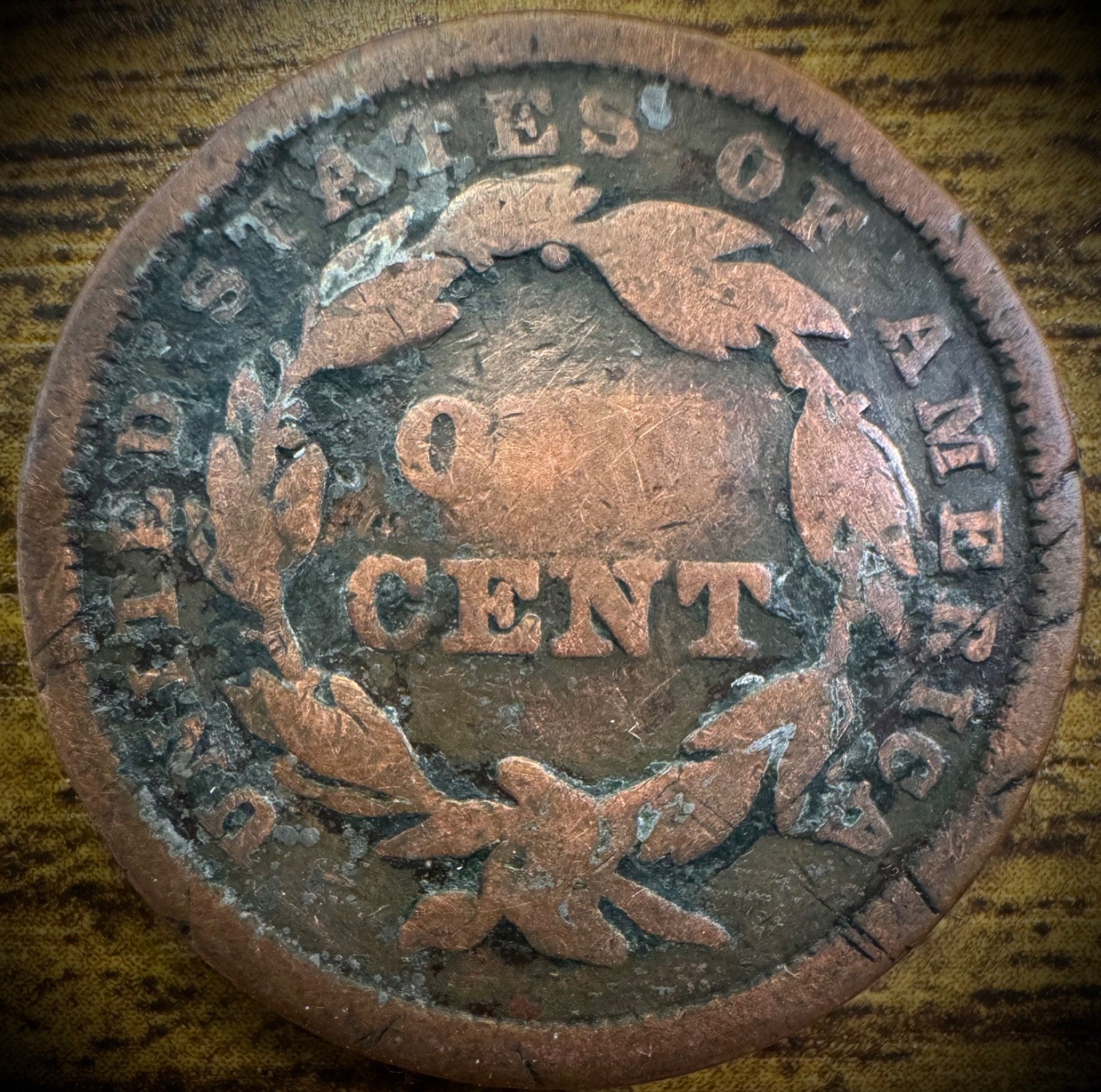 1840 Large Cent Coronet Head Braided Hair Style Small Date #11