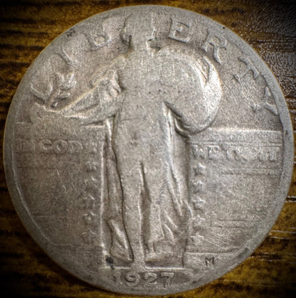 1927-S 25C Standing Liberty Quarter KEY DATE LOW Mintage 396,000 #10