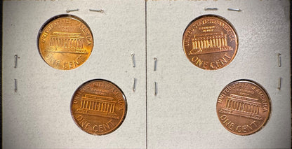 1971 P D S + S Lincoln Memorial Cent UNCIRCULATED + PROOF 4 Coin Lot1