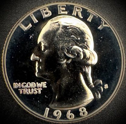 1968-S Washington Quarter PROOF Clad Coin0