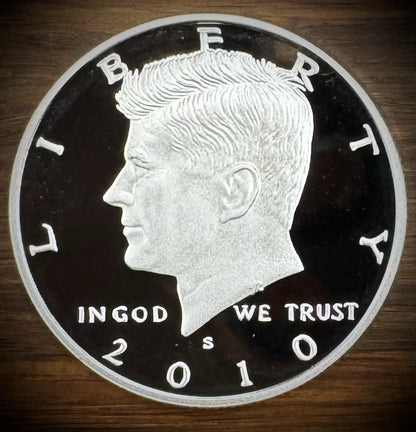 2010S 90% SILVER GEM PROOF Kennedy Half Dollar 50C .900 Fine DEEP ULTRA CAMEO0