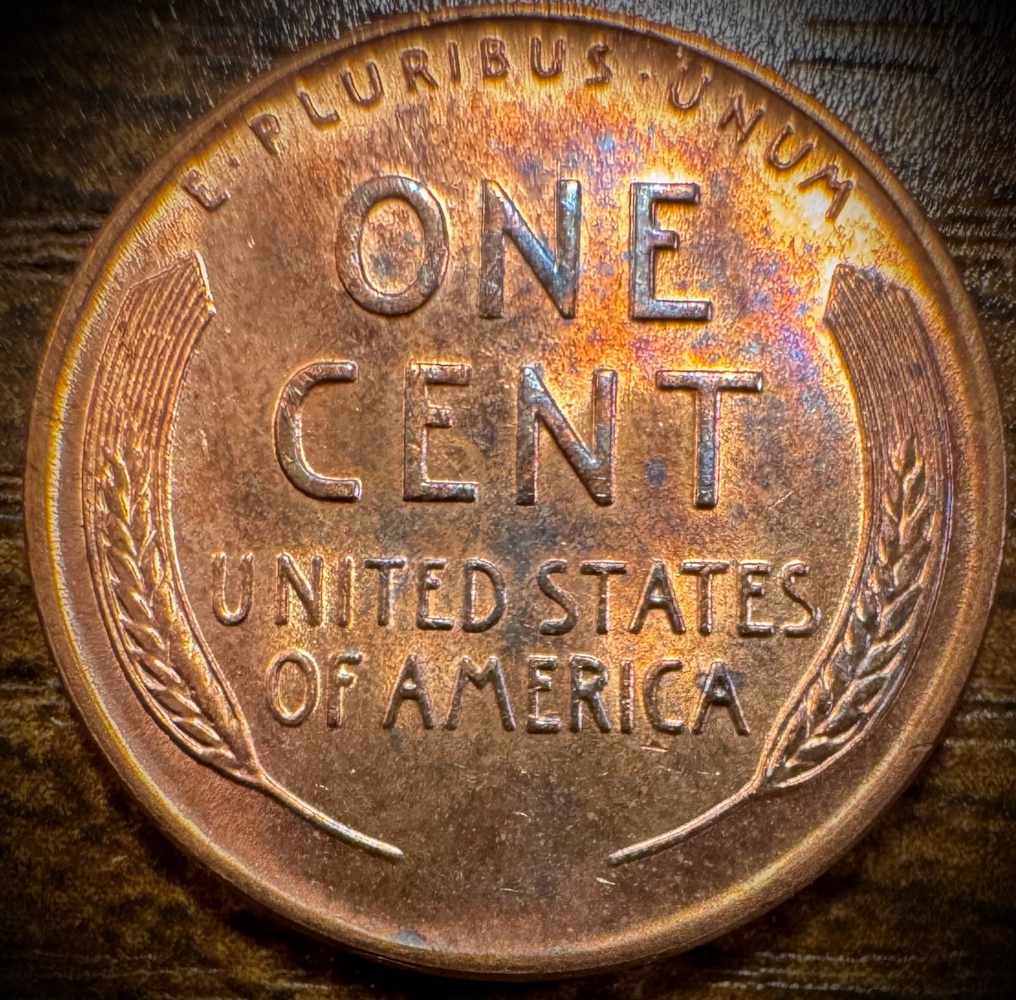 1955-D Lincoln Wheat Penny Cent BU Uncirculated GORGEOUS TONING1