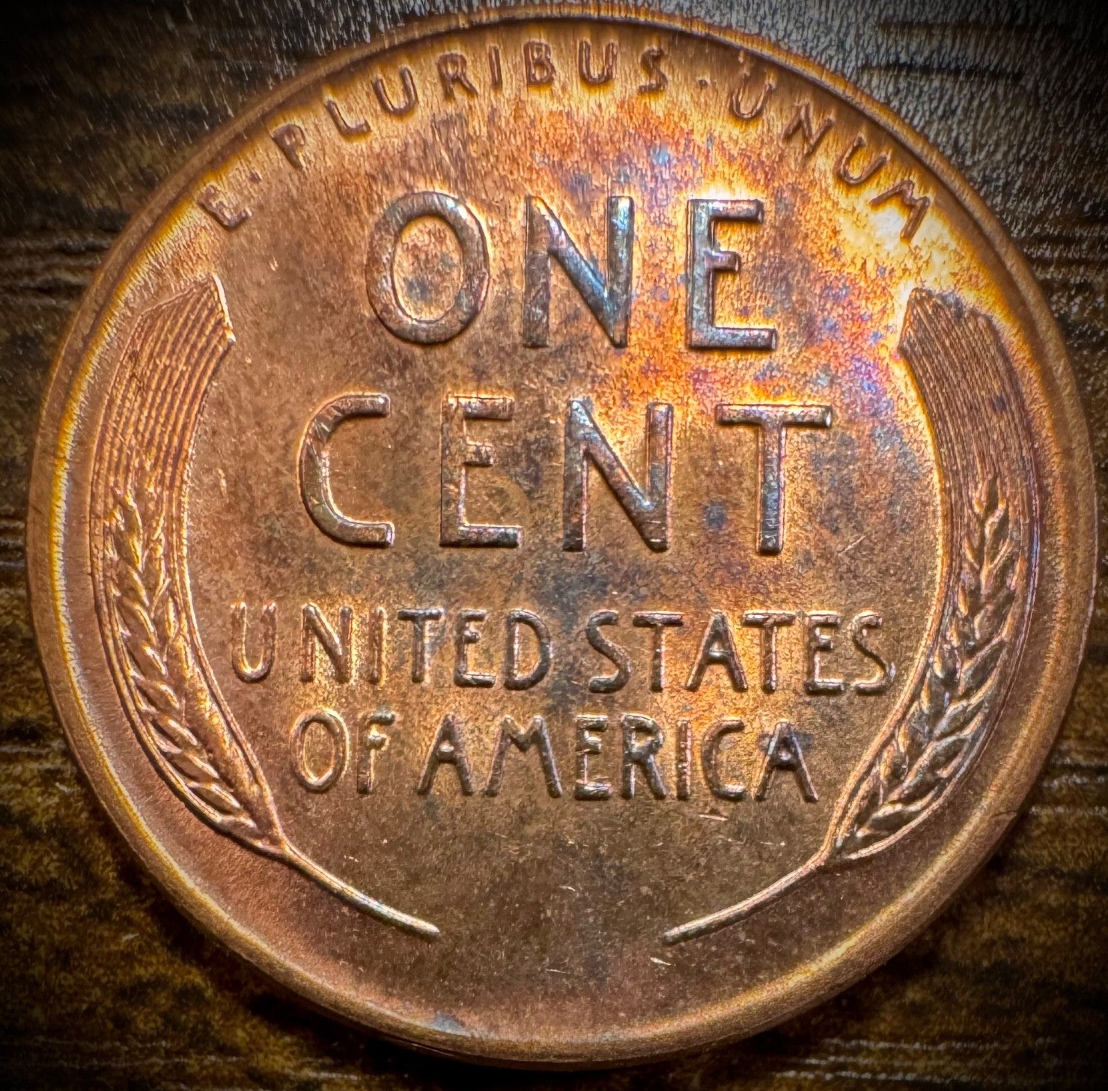1955-D Lincoln Wheat Penny Cent BU Uncirculated GORGEOUS TONING1