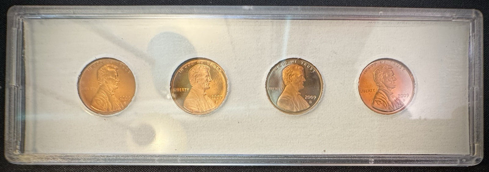 2009-S Lincoln Bicentennial Cent GEM PROOF 4 Coin Set GORGEOUS Naturally Toned1