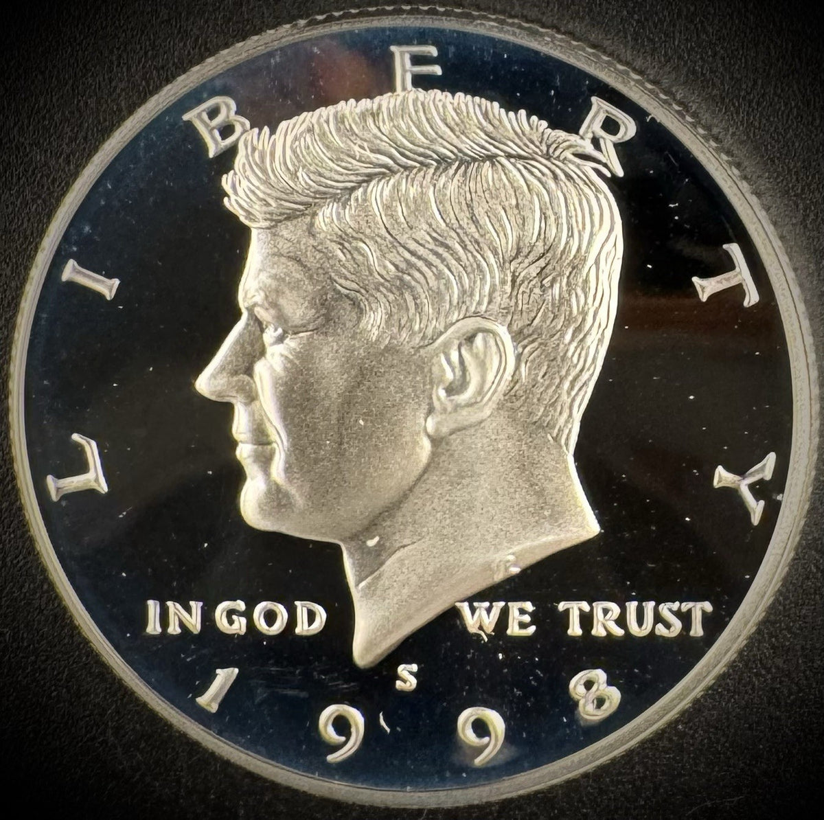 1998-S GEM PROOF Kennedy Half Dollar 90% SILVER 50C DEEP ULTRA CAMEO0