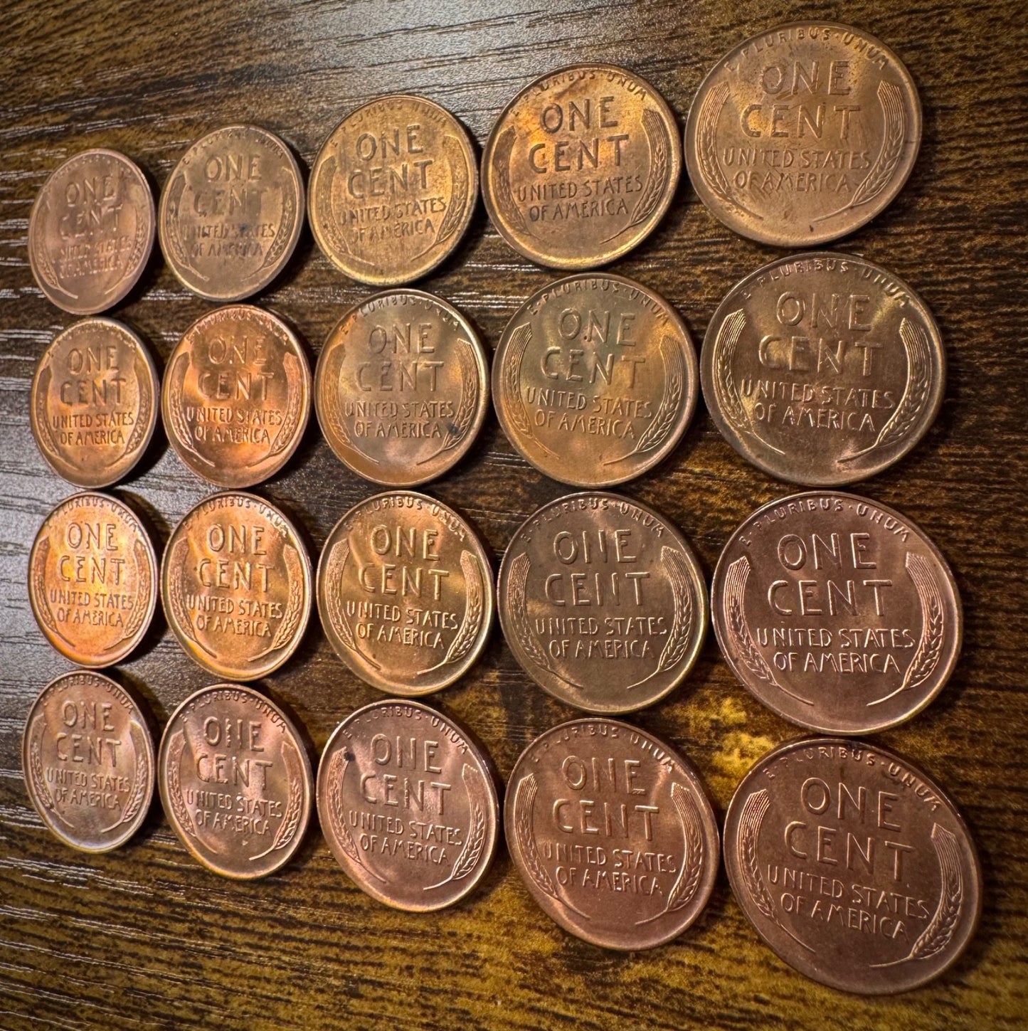 1936 Lincoln Wheat Cent Brilliant Uncirculated And Uncirculated Lot Of 20 Coins6