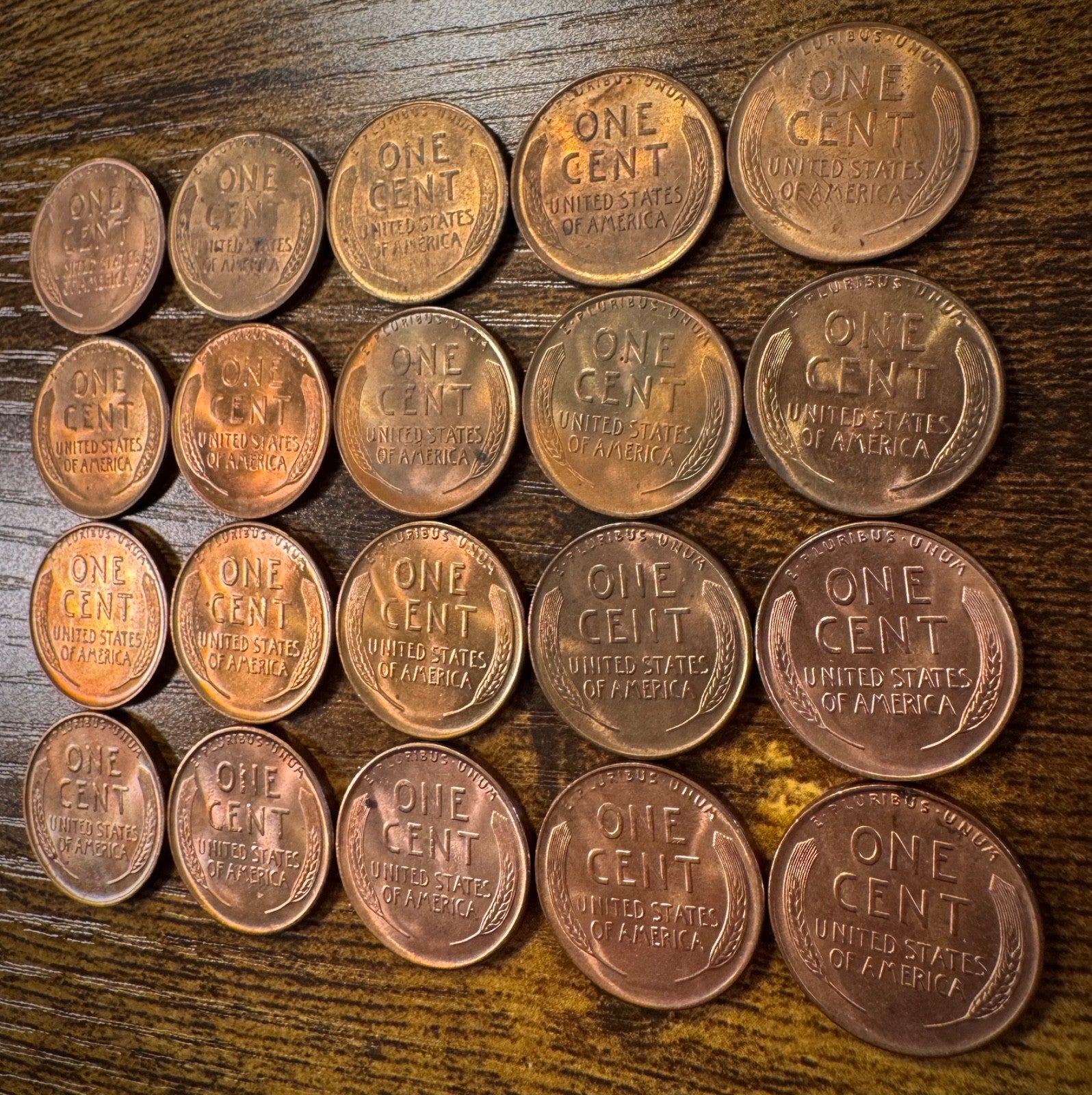 1936 Lincoln Wheat Cent Brilliant Uncirculated And Uncirculated Lot Of 20 Coins6