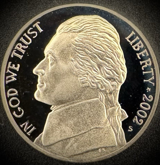 2002-S Jefferson Nickel GEM PROOF DEEP ULTRA CAMEO Coin0