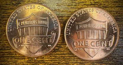 2019 Lincoln Shield Cent P D Uncirculated BU 2 Coin Lot From Original Rolls1