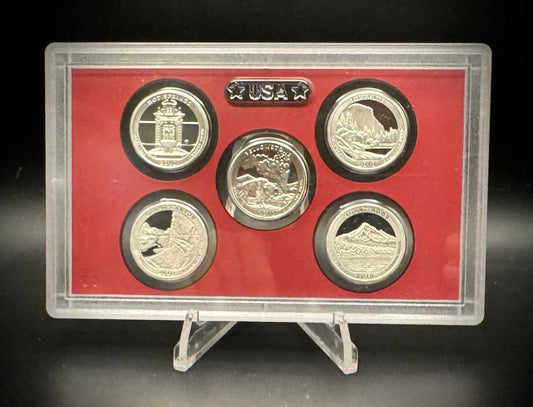 2010-S 90% SILVER America the Beautiful PROOF Quarter Set w 2010 US MINT Box COA1