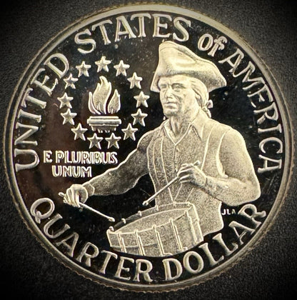 1976-S Washington Quarter PROOF Clad 1776-1976 Bicentennial DEEP ULTRA CAMEO1