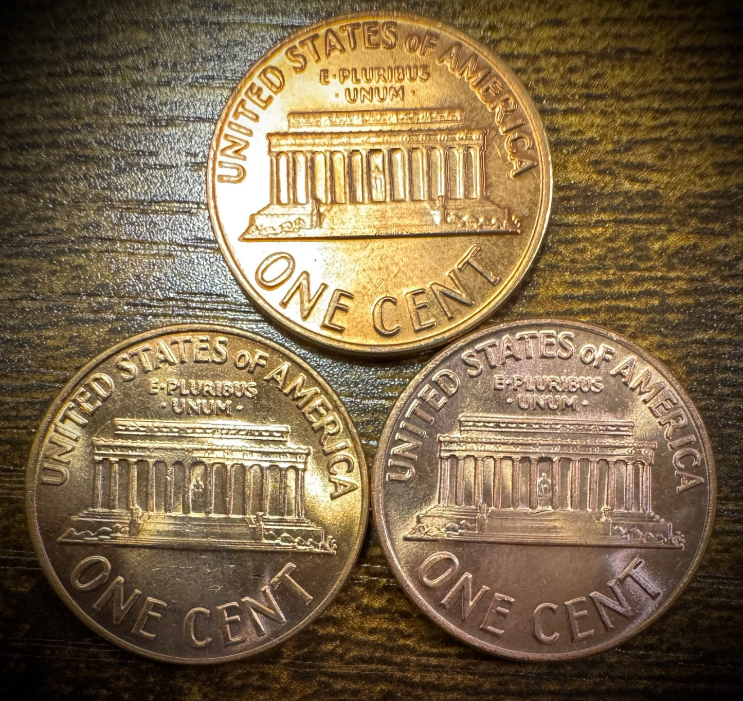 1969 Lincoln Memorial Cent P D S Uncirculated 3 Coin Lot From Original Rolls1