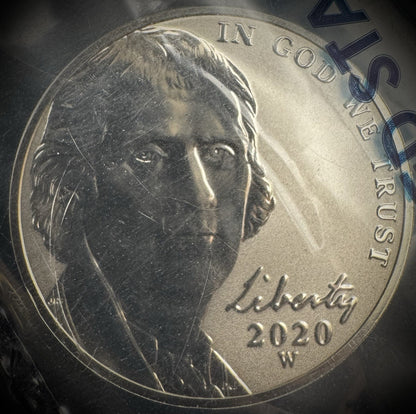 2020 W & S Jefferson Nickel GEM PROOF REVERSE PROOF DEEP CAMEO Lot Of 3 Coins5