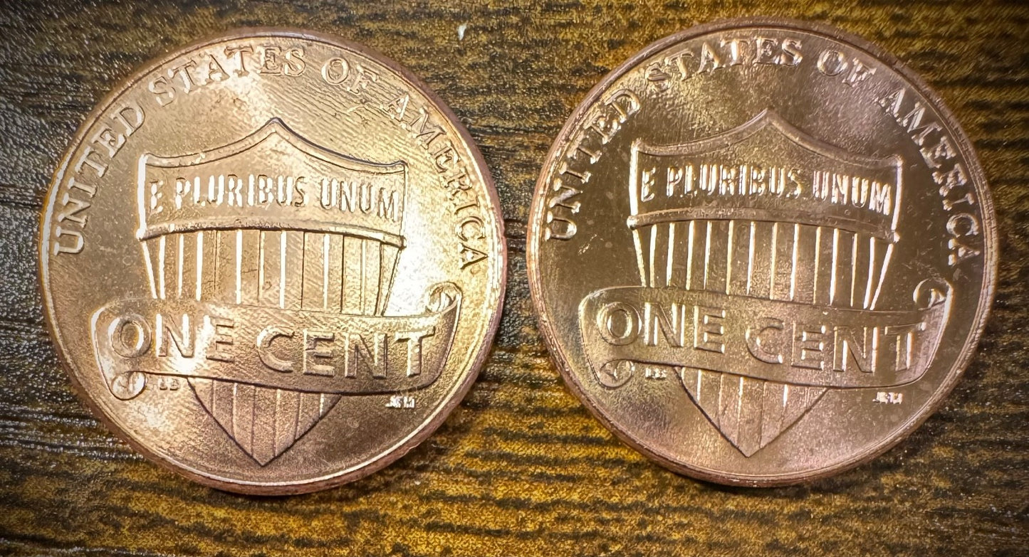 2015 Lincoln Shield Cent P D Uncirculated BU 2 Coin Lot From Original Rolls1