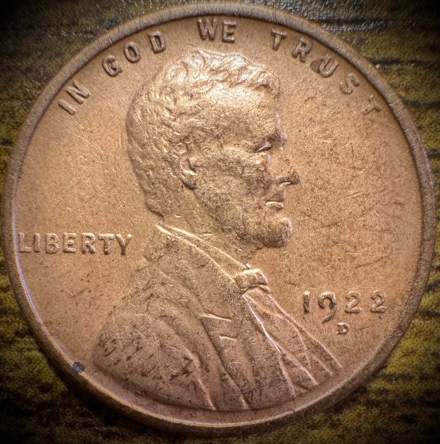 1922-D Lincoln Wheat Cent SEMI-KEY DATE XF/AU STRONG STRIKE0