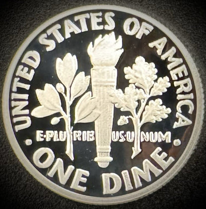 2020-S 99.9% SILVER PROOF Roosevelt Dime .999 Fine DEEP ULTRA CAMEO Coin1