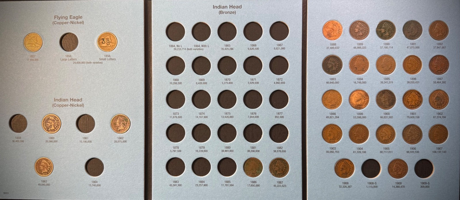 1857-1909 Flying Eagle Indian Head Cent Collection 29 Coins Starter Set Whitman0