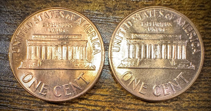 1962 P & D Lincoln Memorial Cent BU 2 Coin Set From Original Rolls1
