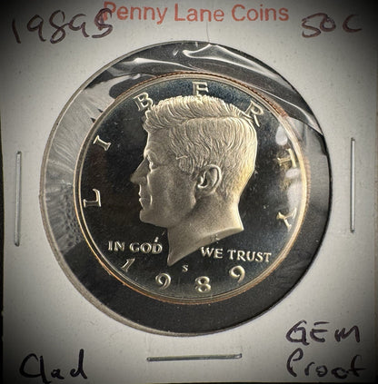 1980-1989 S Kennedy Half Dollar GEM PROOF DEEP ULTRA CAMEO Set Lot Of 10 Coins20