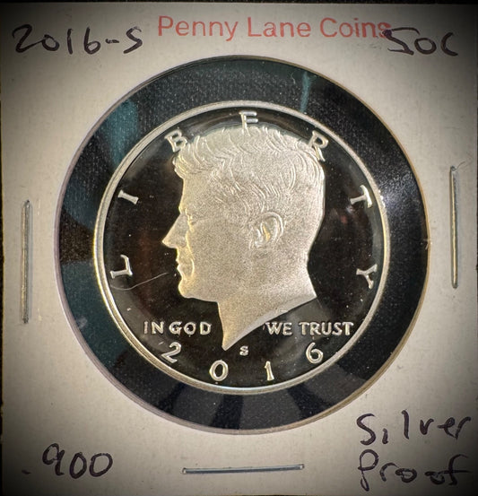 2016-S 90% SILVER PROOF Kennedy Half Dollar 50C .900 Fine0