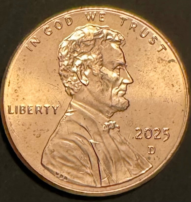 2025-D Lincoln Shield Cent Uncirculated BU 1 Penny Coin From Original Rolls0