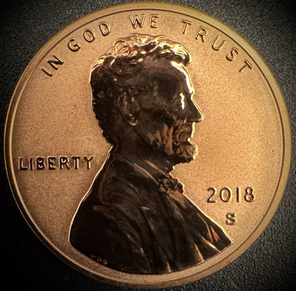 2018-S Lincoln Shield Cent Penny GEM REVERSE PROOF DEEP ULTRA CAMEO Coin0