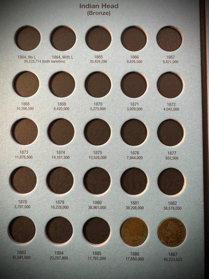 1857-1909 Flying Eagle Indian Head Cent Collection 29 Coins Starter Set Whitman2