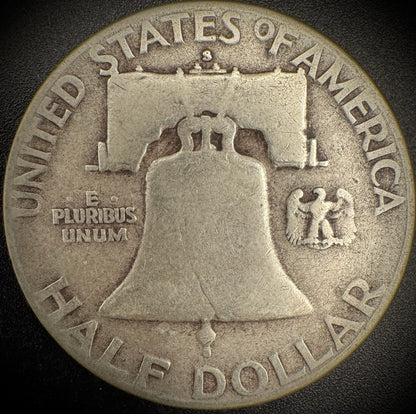 1951-S Franklin Half Dollar 90% Fine Silver Coin1