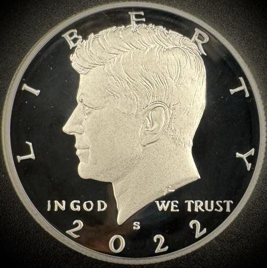 2022-S 99.9% SILVER GEM PROOF Kennedy Half Dollar 50C .999 Fine DEEP ULTRA CAMEO0
