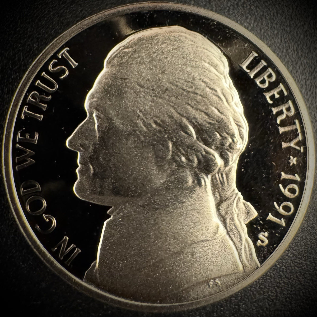 1991-S Jefferson Nickel PROOF DEEP ULTRA CAMEO Coin From US Mint Proof Set0