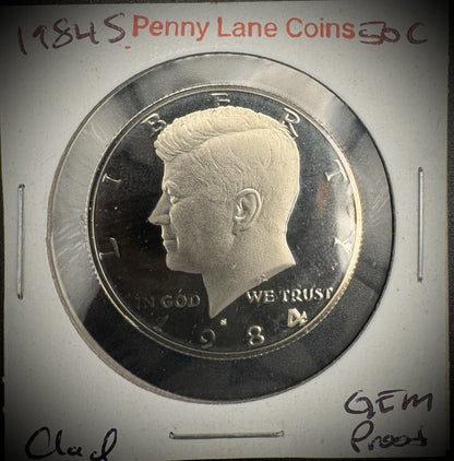 1980-1989 S Kennedy Half Dollar GEM PROOF DEEP ULTRA CAMEO Set Lot Of 10 Coins10