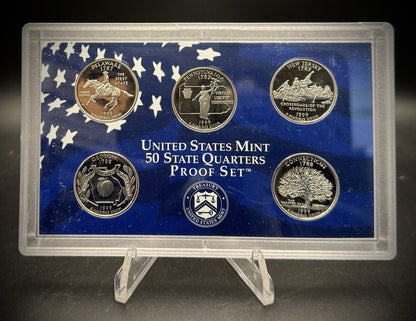1999-S State Quarter GEM PROOF Clad 5 Coin Set w 1999 US Mint Box and COA2