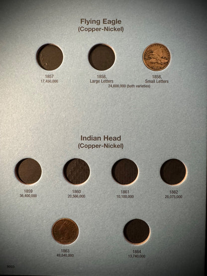 1857-1909 Flying Eagle Indian Head Cent Collection 28 Coins Starter Set Whitman1