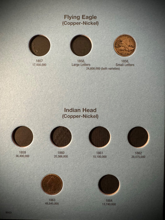 1857-1909 Flying Eagle Indian Head Cent Collection 28 Coins Starter Set Whitman1