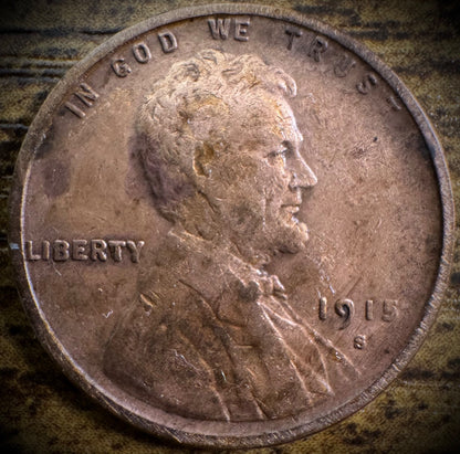 1915-S Lincoln Wheat Cent Penny 0