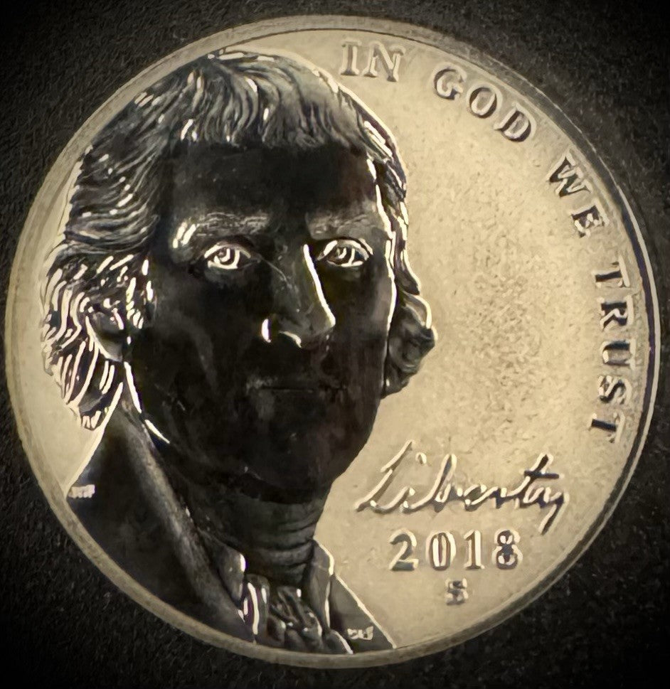2018-S Jefferson Nickel GEM REVERSE PROOF DEEP ULTRA CAMEO Coin0