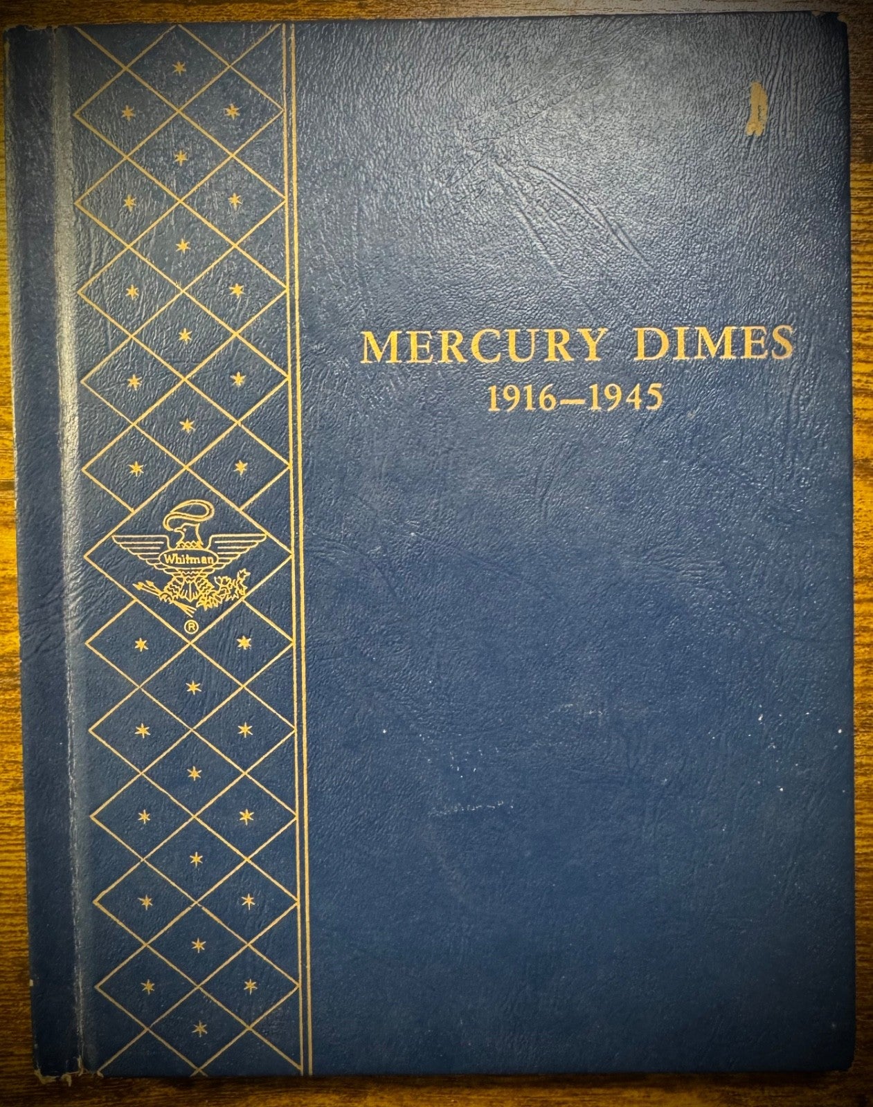 1916-1945 Mercury Silver Dime Partial Set In Whitman Deluxe Album 55 Coins0