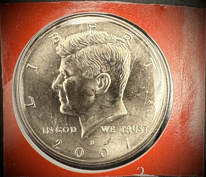 2007 P D Satin Finish Kennedy Half Dollar 2 Coins From US Mint Uncirculated Set4