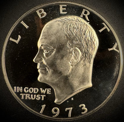 1973-S Eisenhower Dollar Clad PROOF DEEP ULTRA CAMEO Coin0