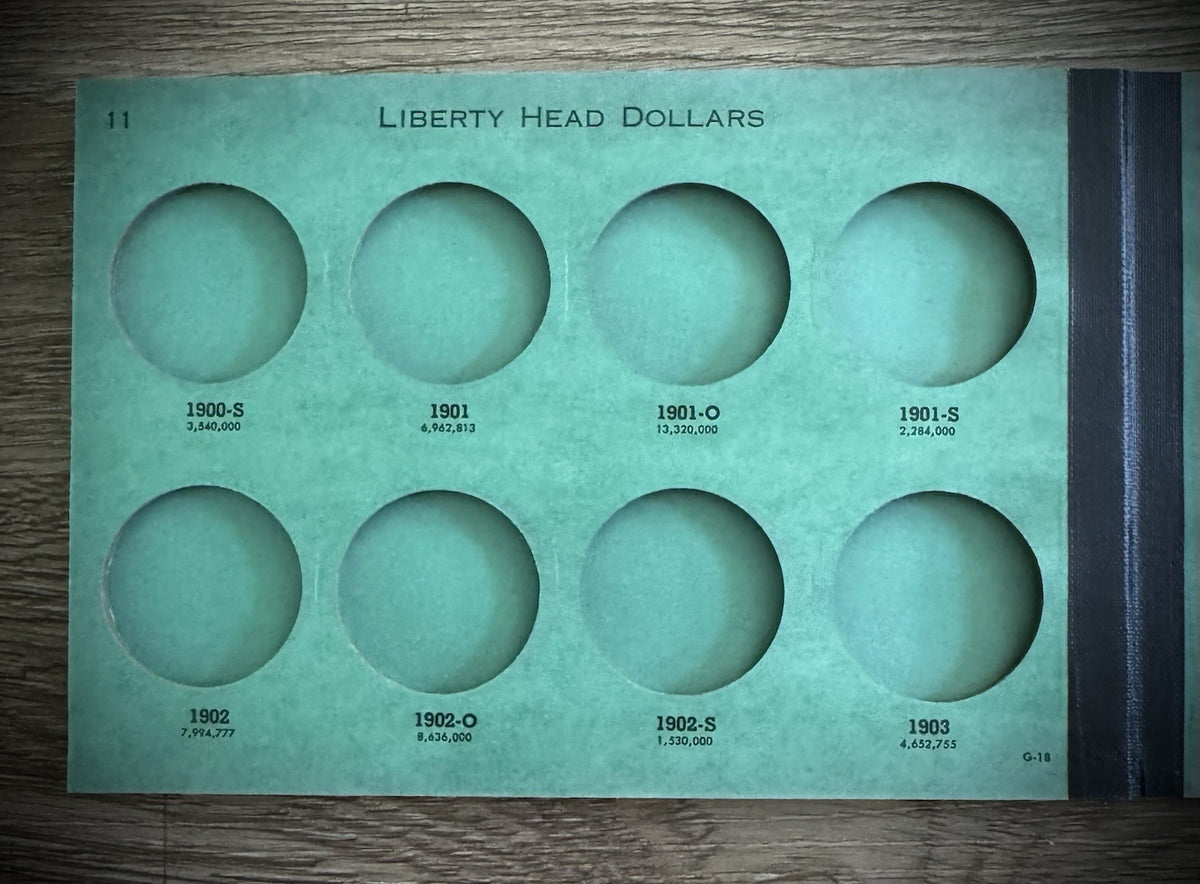 Never Used Vintage Meghrig Morgan Dollars 1878-1921 G-16 G-17 G-18 Albums Empty17