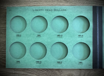 Never Used Vintage Meghrig Morgan Dollars 1878-1921 G-16 G-17 G-18 Albums Empty17