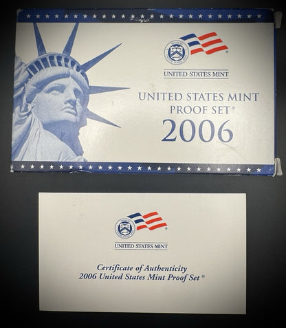 2006-S State Quarter GEM PROOF Clad 5 Coin Set w 2006 US Mint Box and COA2